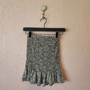 Stockholm Atelier & Other Stories Smocked Ruffle Hem Floral Mini Skirt